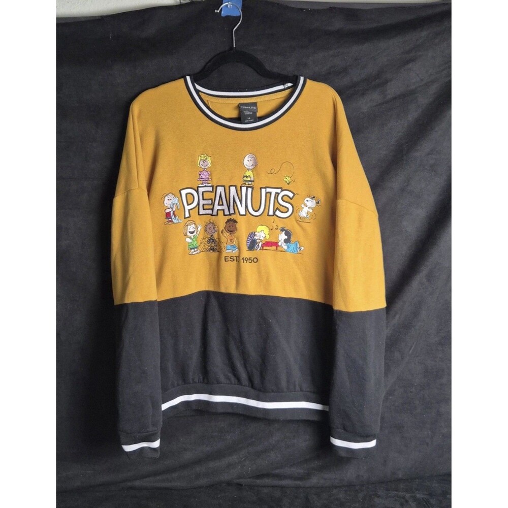 Peanuts Mens Box Lunch Multi-Character Panel Crewneck Multicolor Size Large